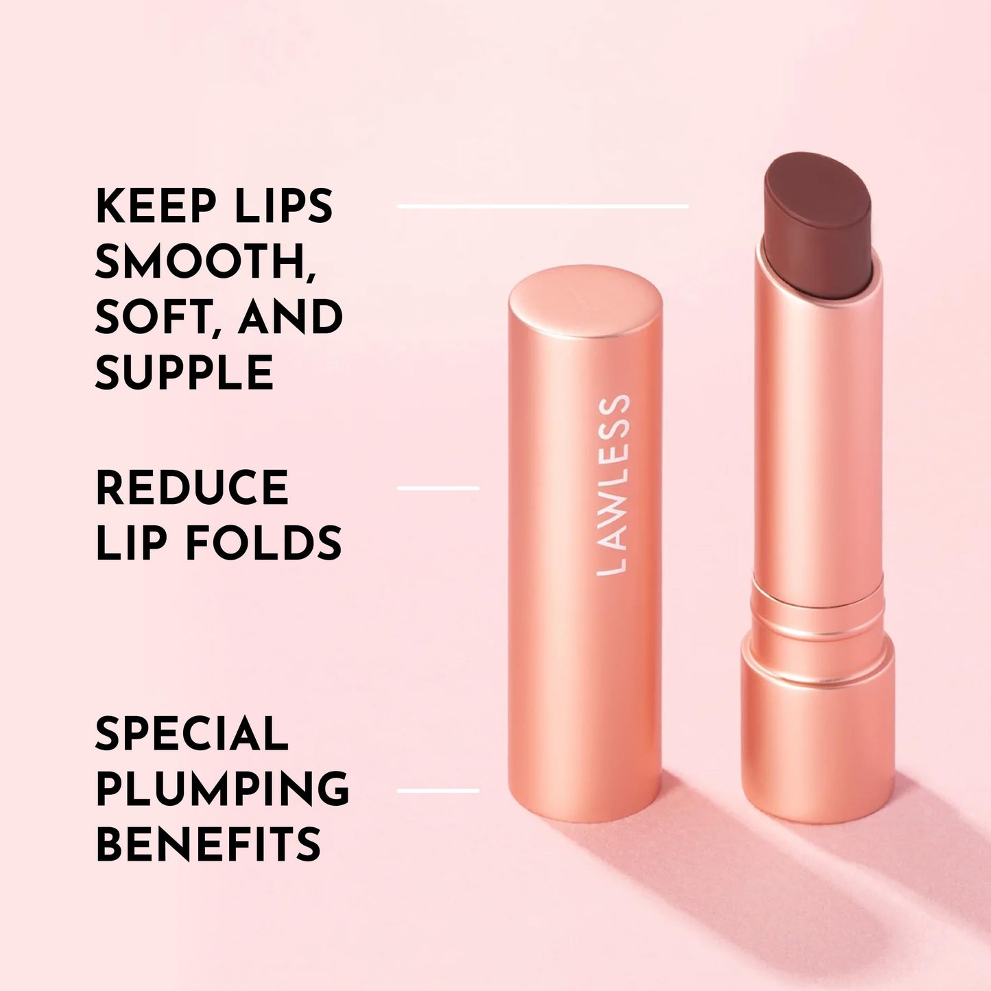 LAWLESS Women's Forget the Filler Lip Plumping Line Smoothing Tinted Balm, Amaretto, 0.09 Ounce Beauty and Personal Care LAWLESS
