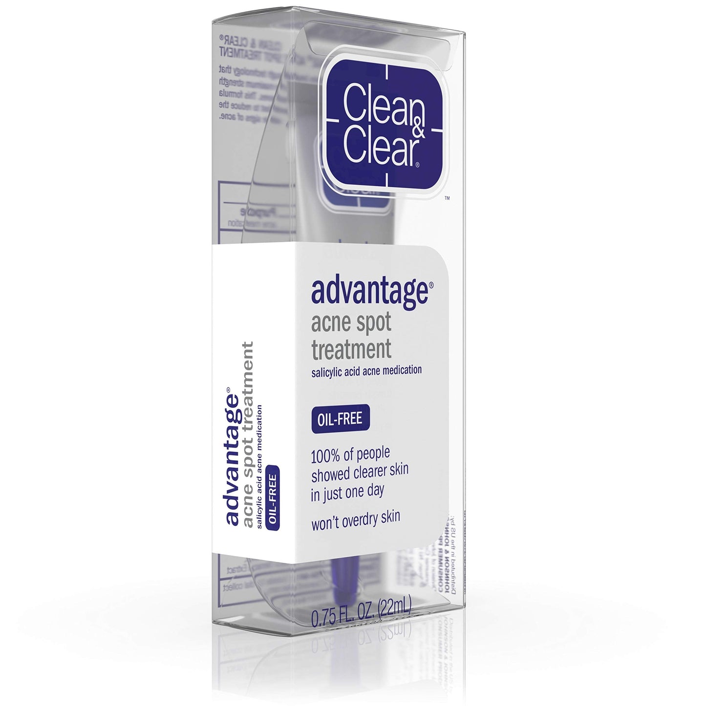Clean & Clear Advantage Acne Spot Treatment, Oil Free Acne Treatment with Salicylic Acid, Witch Hazel, and BHA, Gel Pimple Cream for Adults and Teens Beauty & Personal Care Clean