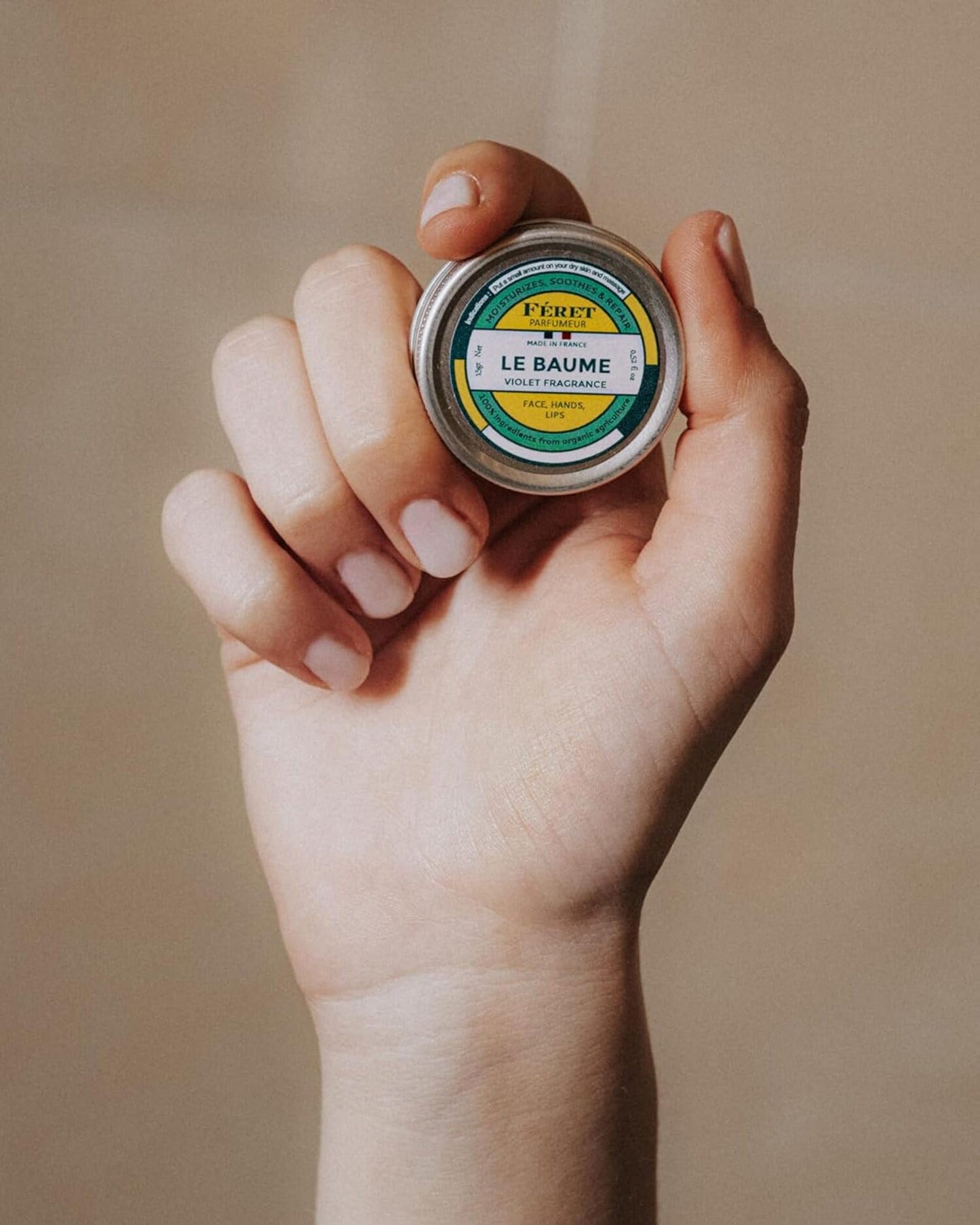 Feret Parfumeur Le Baume Multi-Purpose Balm - Violette - Natural Lip Balm with Shea Butter & Honey - Hydrating Moisturizer for Dry Skin, Lips Beauty and Personal Care Feret Parfumeur