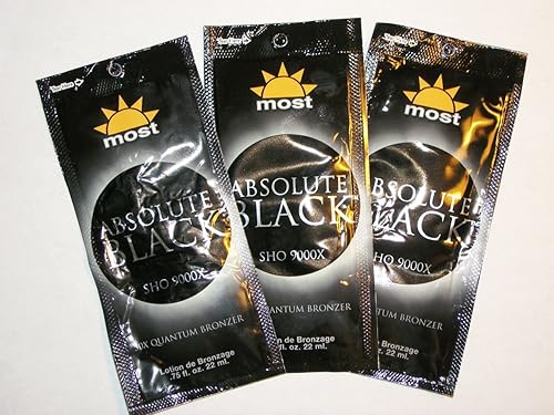 3 packets 2010 Absolute Black SHO 9000x 50X Quantum bronzers Beauty & Personal Care MOST