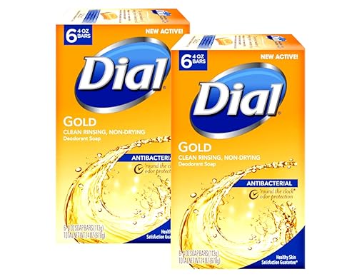 Dial Antibacterial Soap Bar, Gold, 6 Count (Pack of 2) Beauty & Personal Care Dial