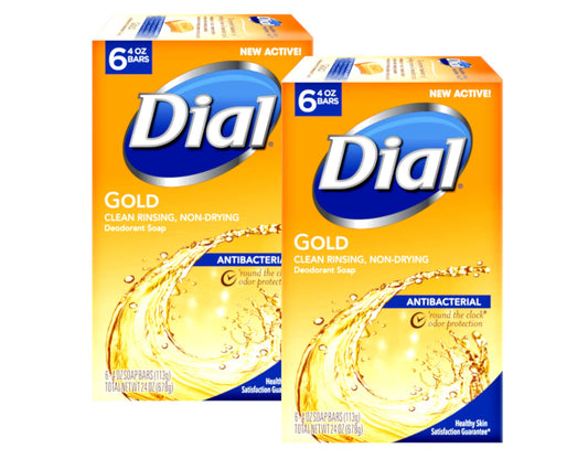 Dial Antibacterial Soap Bar, Gold, 6 Count (Pack of 2) Beauty & Personal Care Dial