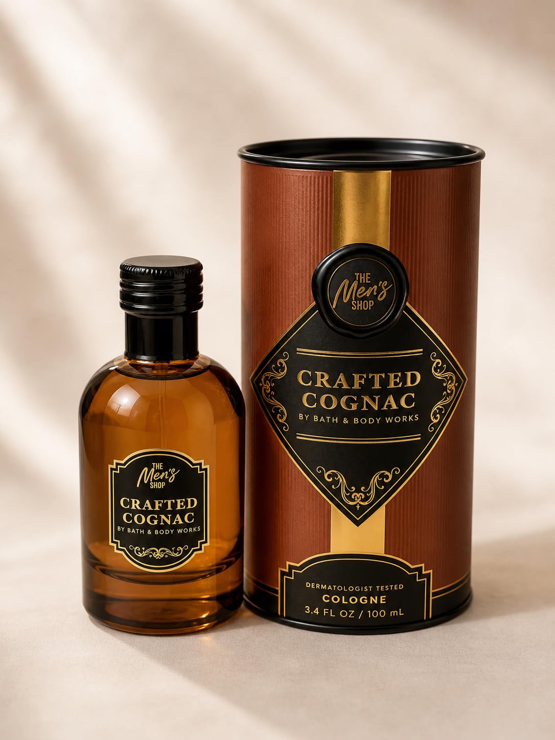 Bath & Body Works Crafted Cognac Cologne 3.4 oz - Warm Spiced Citrus & Tonka Men’s Fragrance Beauty & Personal Care Bath & Body Works