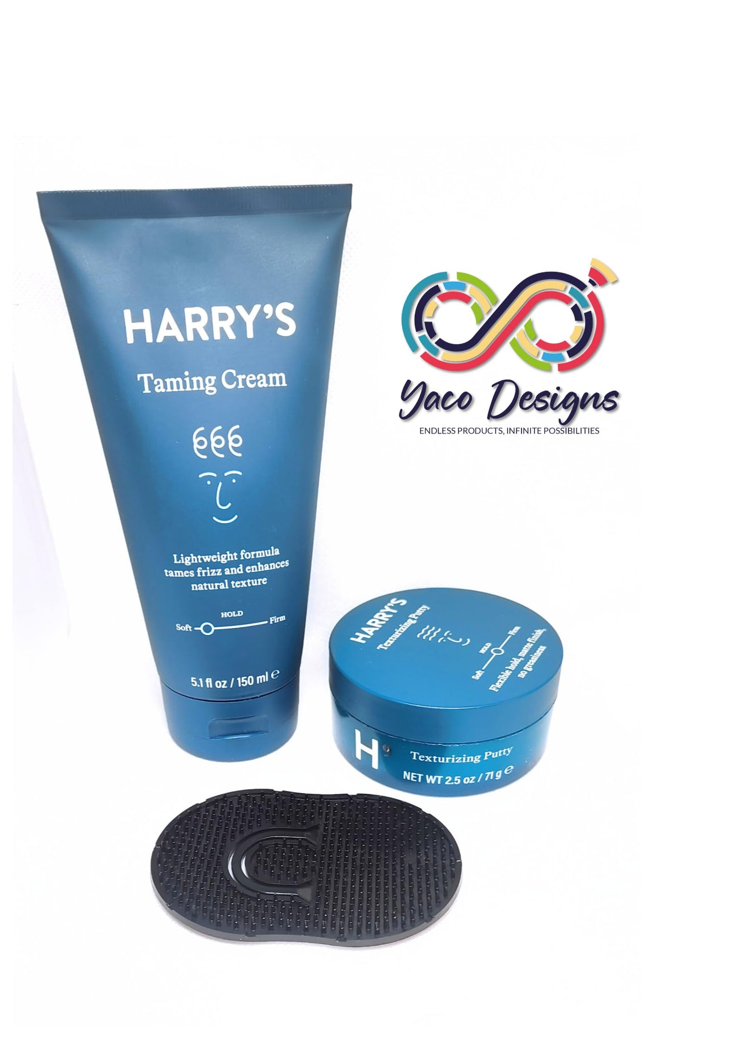 Yaco Designs: Style Harrys Hair Taming Cream+Texturizing Hair Putty for Men+bundled pocket comb Beauty & Personal Care Yaco Designs