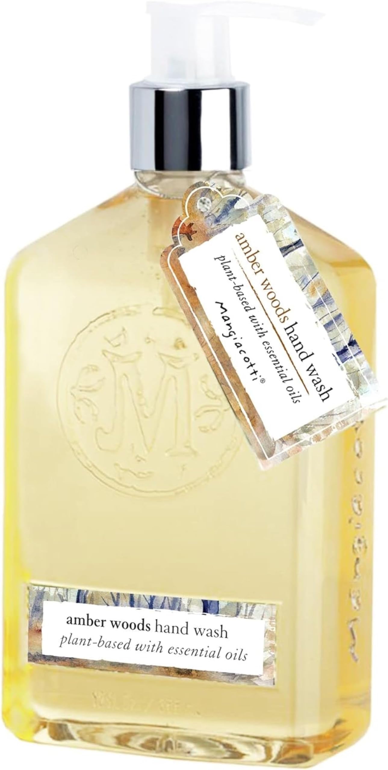 Mangiacotti Liquid Hand Soap Naturally Plant Based Hand-Wash with Vitamin E and Fragrant Essential Oils,12-Ounce, Amber Woods Beauty & Personal Care Mangiacotti
