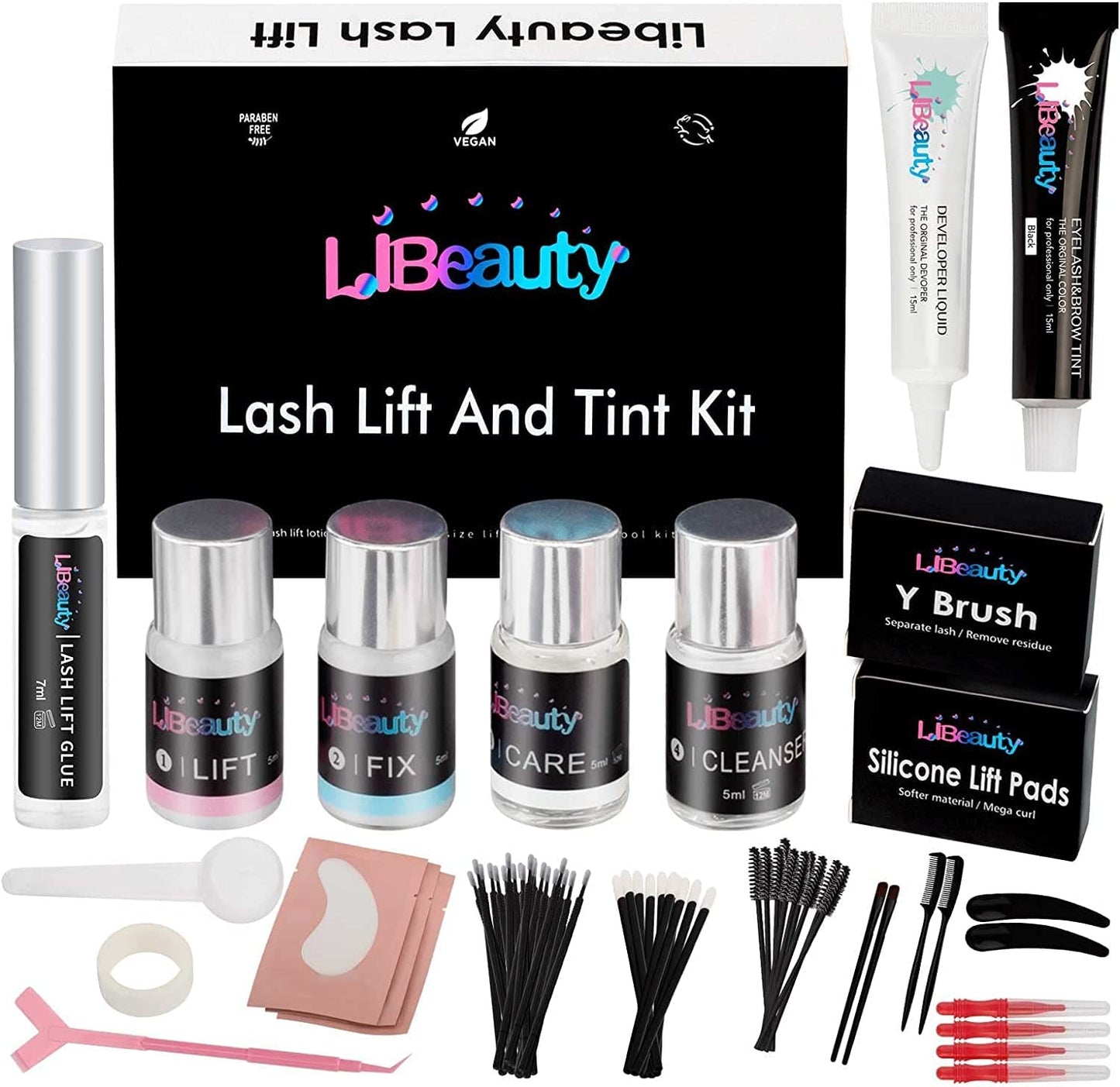 Libeauty Lash Lift and Color Kit Brow Lamination Kit with Color Diy Eyelash Perm Kit Curling Voluminous Coloring Eyebrow Easy To Use At Home & Salon Beauty & Personal Care Libeauty