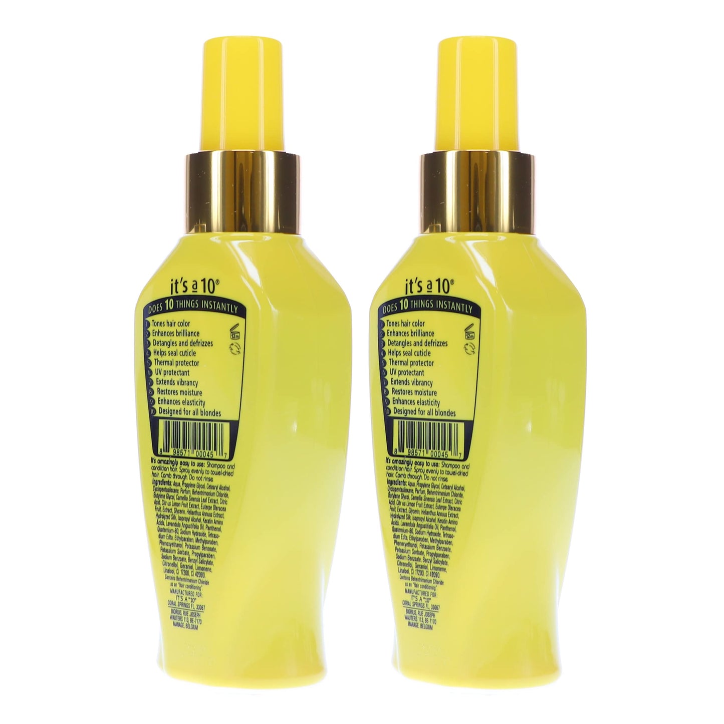 ITS A 10 by It's a 10 MIRACLE LEAVE IN PRODUCT FOR BLONDES 4 OZ (Package Of 2) Beauty & Personal Care It's a 10 Haircare
