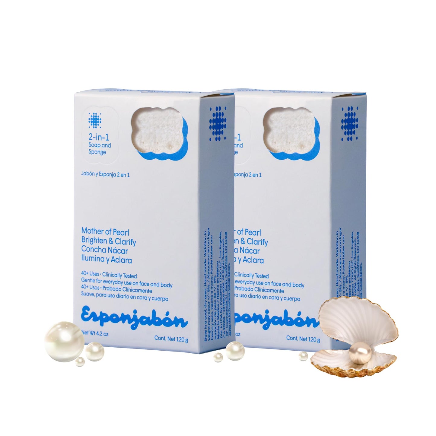 T.Taio Esponjabon Mother of Pearl Soap Sponge - Cleansing Shower Scrubber - Cleaning Bath Wash Scrub - Oil Removal - Massage & Lather Foot, Elbow Beauty and Personal Care T.TAIO