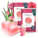Saavy Naturals Handmade Soap Bar, Moisturizing Formula Vegan Soap, Organic Bath Soaps Bars for Women, Creamy Lather Soaps Gift Sets for Women, 5 Oz, 2 Beauty & Personal Care Saavy Naturals
