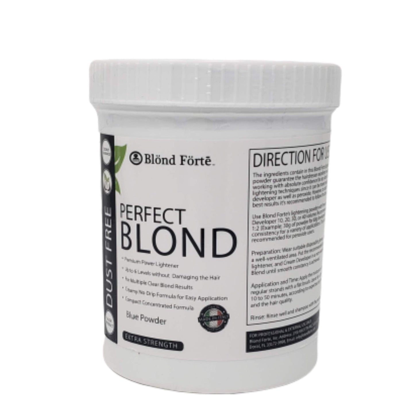 1.1 Pound Tub (17.6 Ounce) Perfect Blond Extra Strength Professional Hair Dye Toner Lightener Bleach - Made in Italy Beauty & Personal Care Blond Forte