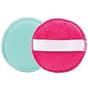 S&T INC. Face Scrubber, Dual-Sided Face Exfoliator with Elastic Strap, Facial Cleansing Pads and Makeup Remover, 3.3 Inch Diameter, 2 Pack, Teal Beauty & Personal Care S&T INC.