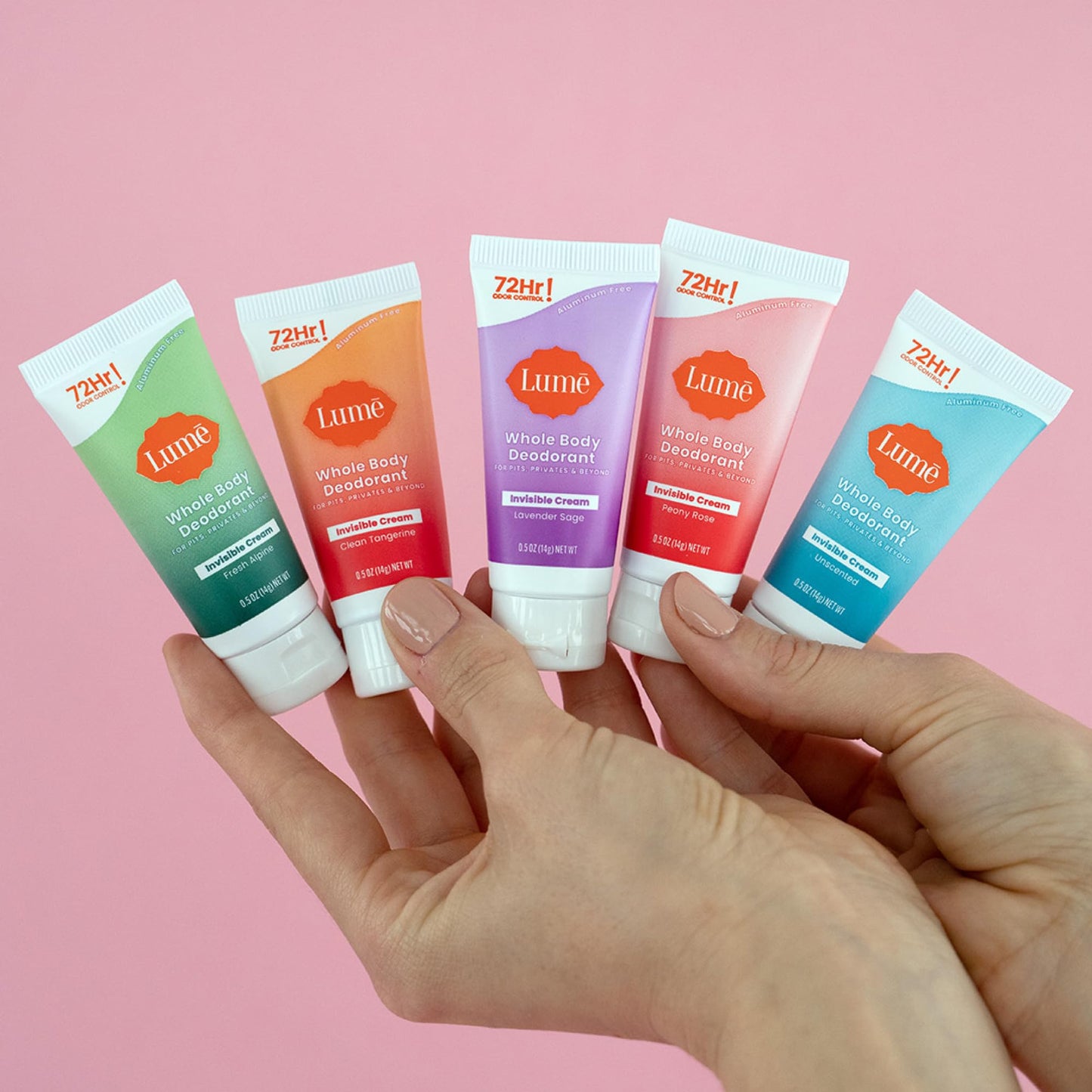 Lume Whole Body Deodorant 5 Pack Sampler - Invisible Cream Minis - 72 Hour Odor Control - Aluminum & Baking Soda Free Beauty & Personal Care Lume