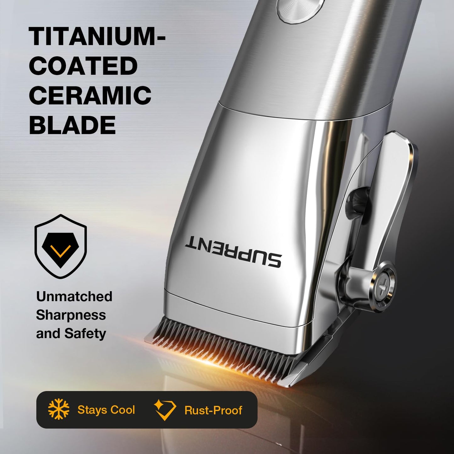 SUPRENT Low Noise Hair Clippers for Men Easy-Clean Waterproof Clippers, Cordless Clippers & Trimmers Set for Family Grooming Beauty and Personal Care SUPRENT