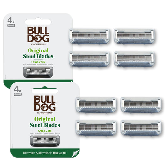Bulldog Mens Skincare and Grooming Original Razor Blades Refills for Men, 8 Count Beauty and Personal Care Bulldog Skincare for Men