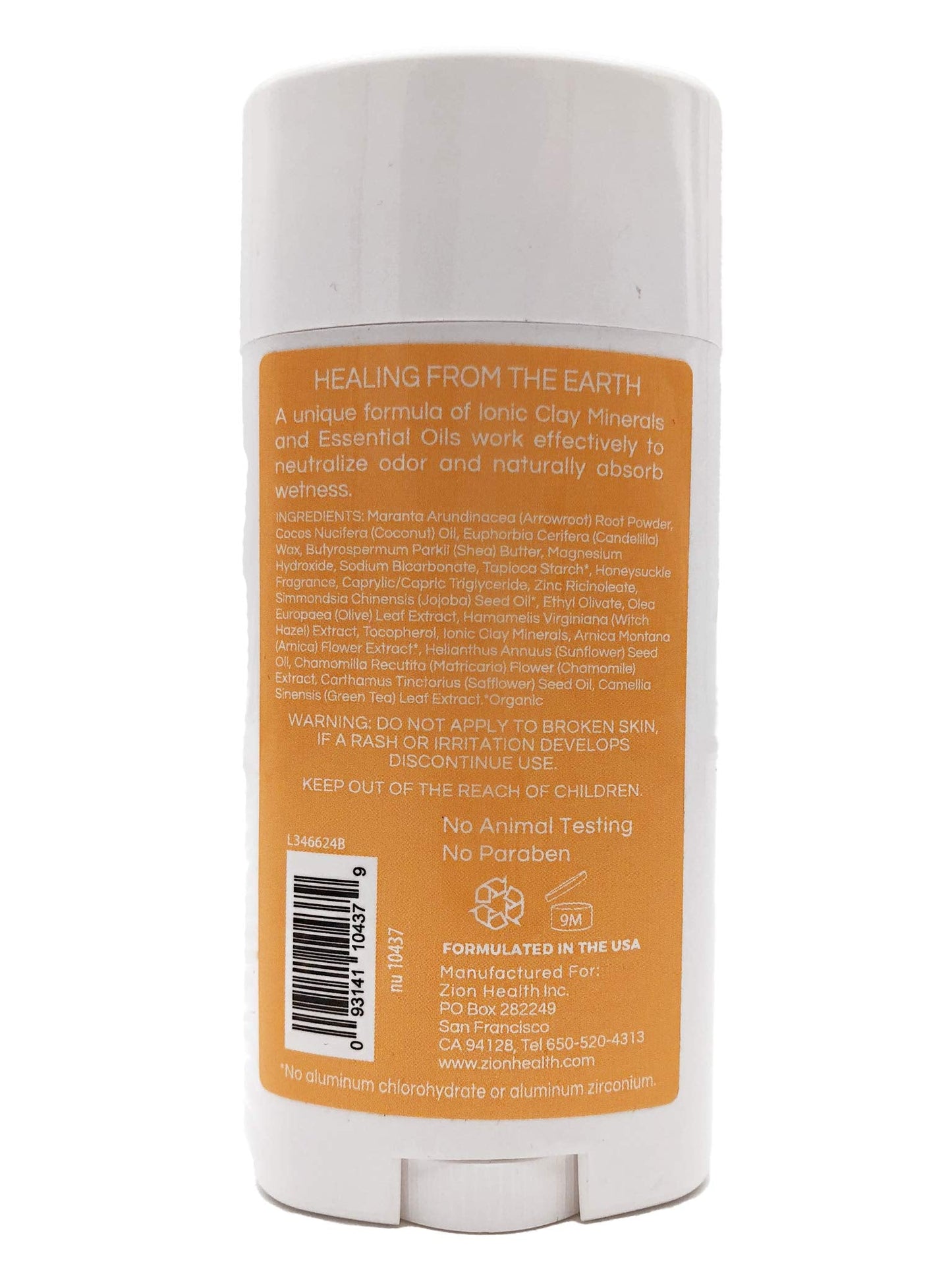 Clay Dry Bold - Honeysuckle Zion Health 2.8 oz Stick Beauty and Personal Care Zion Health