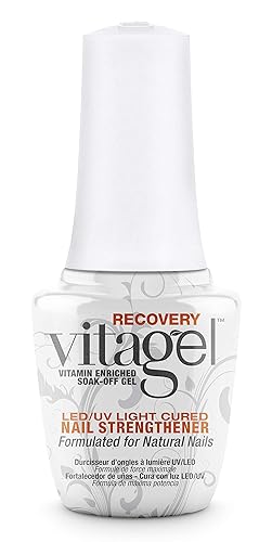 Gelish MINI Vitagel Recovery Nail Strengthener - Strengthening Polish, Base Coat, Fortifies and Repairs Weak, Thin, and Brittle Nails (0.3 oz) Beauty & Personal Care Gelish