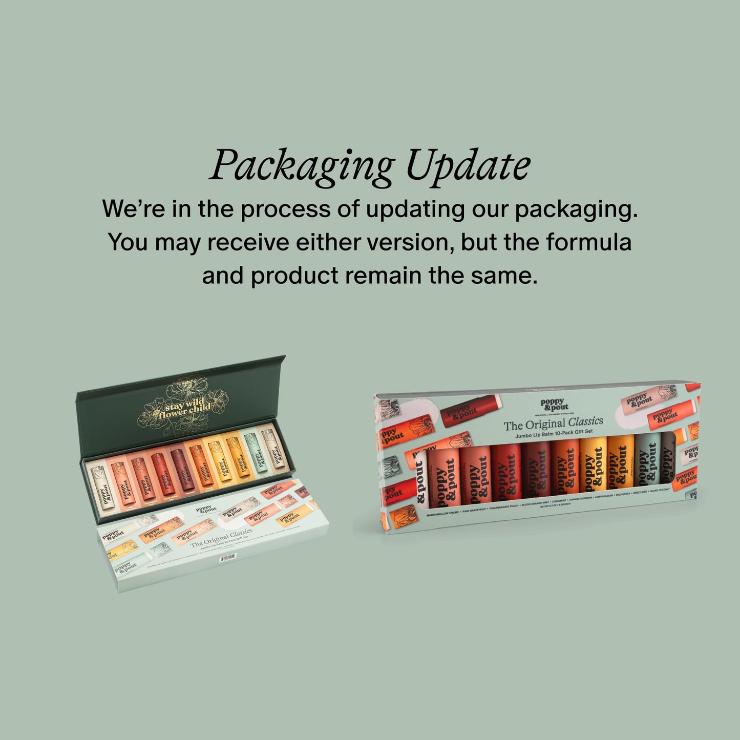 Jumbo Lip Balm Gift Set (10-Pack) - Poppy & Pout All Natural Lip Balms & Moisturizers - Hydrates with Beeswax, Vitamin E, Organic Coconut Oil Beauty and Personal Care Poppy & Pout