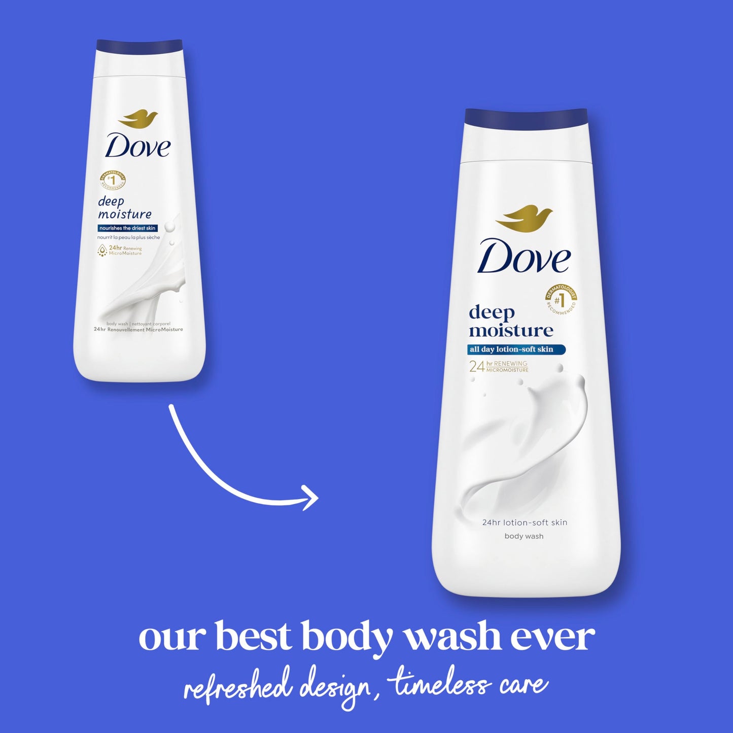 Dove Body Wash Deep Moisture For 24hr Lotion-Soft Skin Moisturizing Skin Cleanser with No Sulfates No Parabens 20 oz Beauty & Personal Care Dove