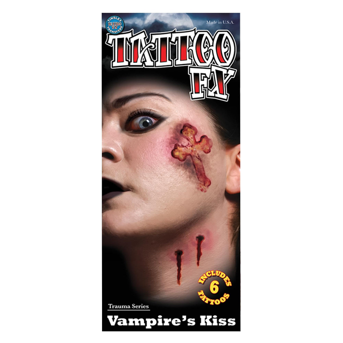 Tinsley Transfers Vampire's Kiss Temporary Tattoo Kit Standard