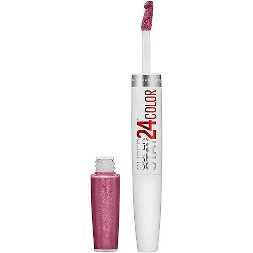 Maybelline Super Stay 24, 2-Step Liquid Lipstick Makeup, Long Lasting Highly Pigmented Color with Moisturizing Balm, Infinite Petal, Pink, 1 Count Beauty & Personal Care MAYBELLINE