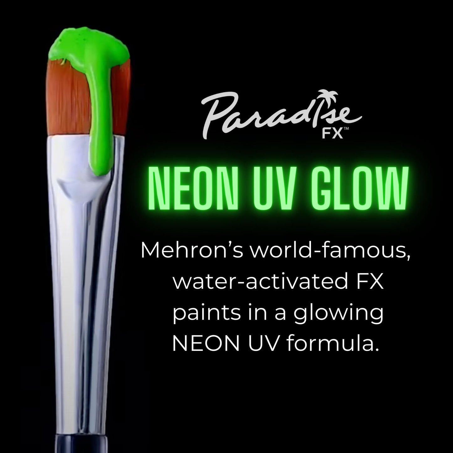 Mehron Paradise FX UV Neon Glow - Neon UV Martian 1.4 oz | Water Activated Black Light UV Paint for Raves, Costumes, SFX, Halloween, Stage, Theater Beauty & Personal Care Mehron