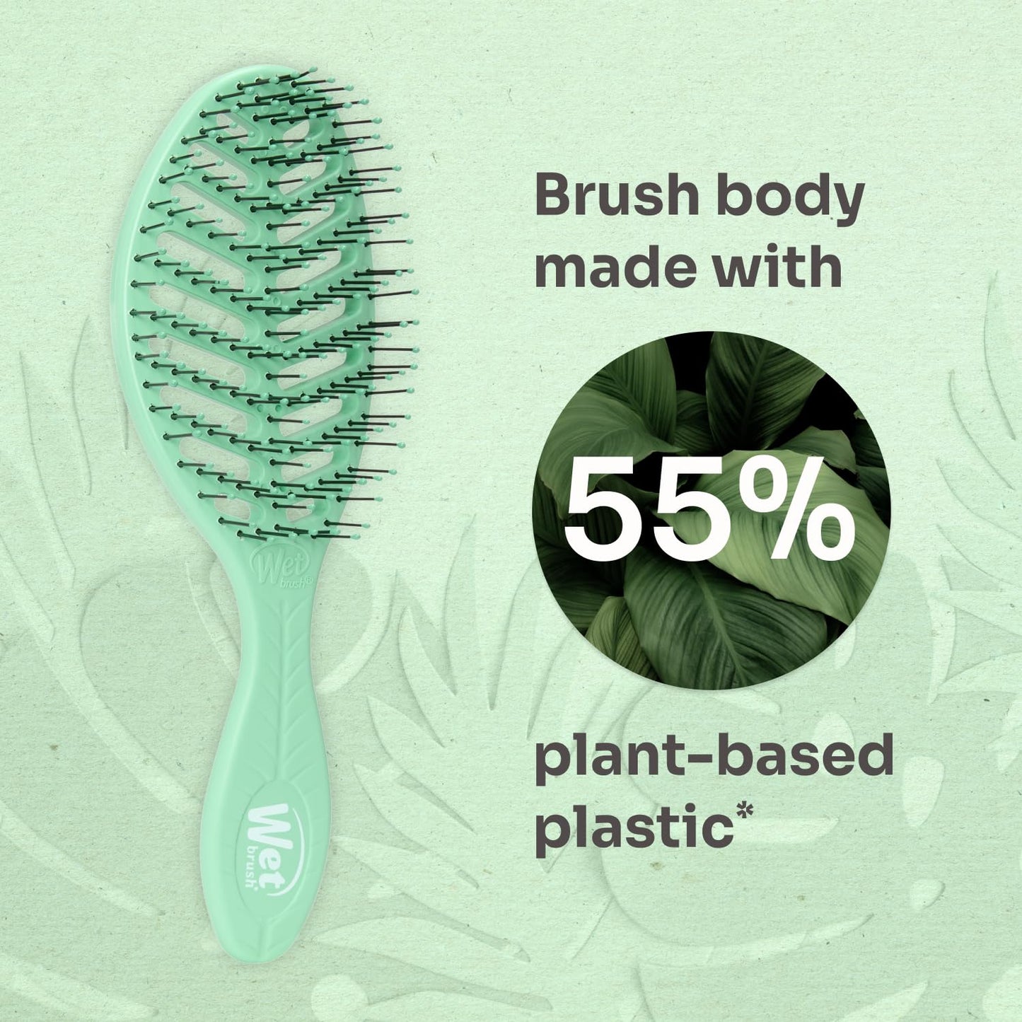 Wet Brush Go Green Speed Dry Hair Brush, Green - Vented Design & Ultra Soft HeatFlex Bristles - Ergonomic Handle Manages Tangle & Uncontrollable Hair Beauty & Personal Care Wet Brush