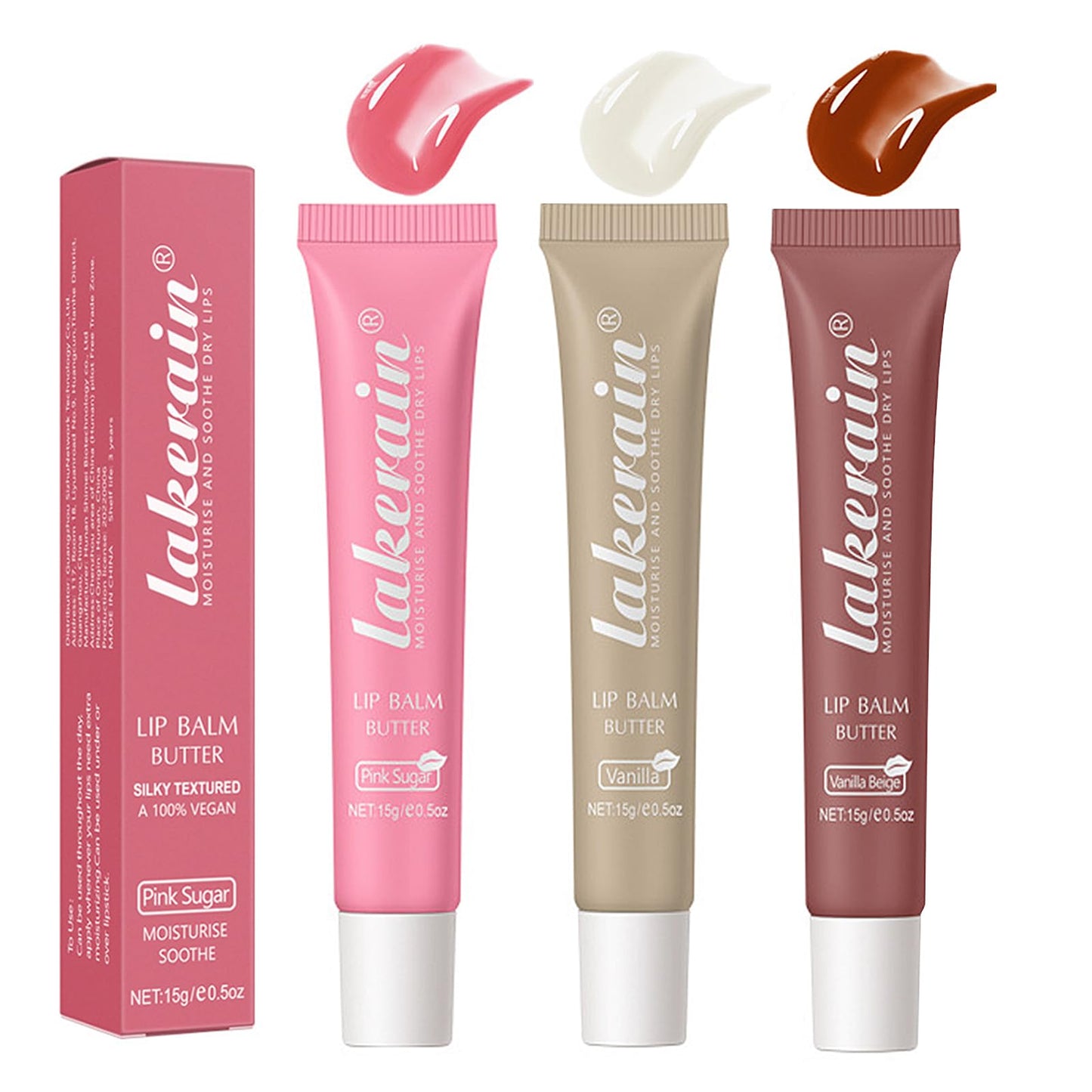 3 Color Glossy Lip Balm Butter Lip Gloss?Moisturizing Non Sticky High Shiny Finish Lip Glow Oil, Natural Plumping Lip Tint Lip Care & Repair Lip Mask Beauty and Personal Care LuckNest