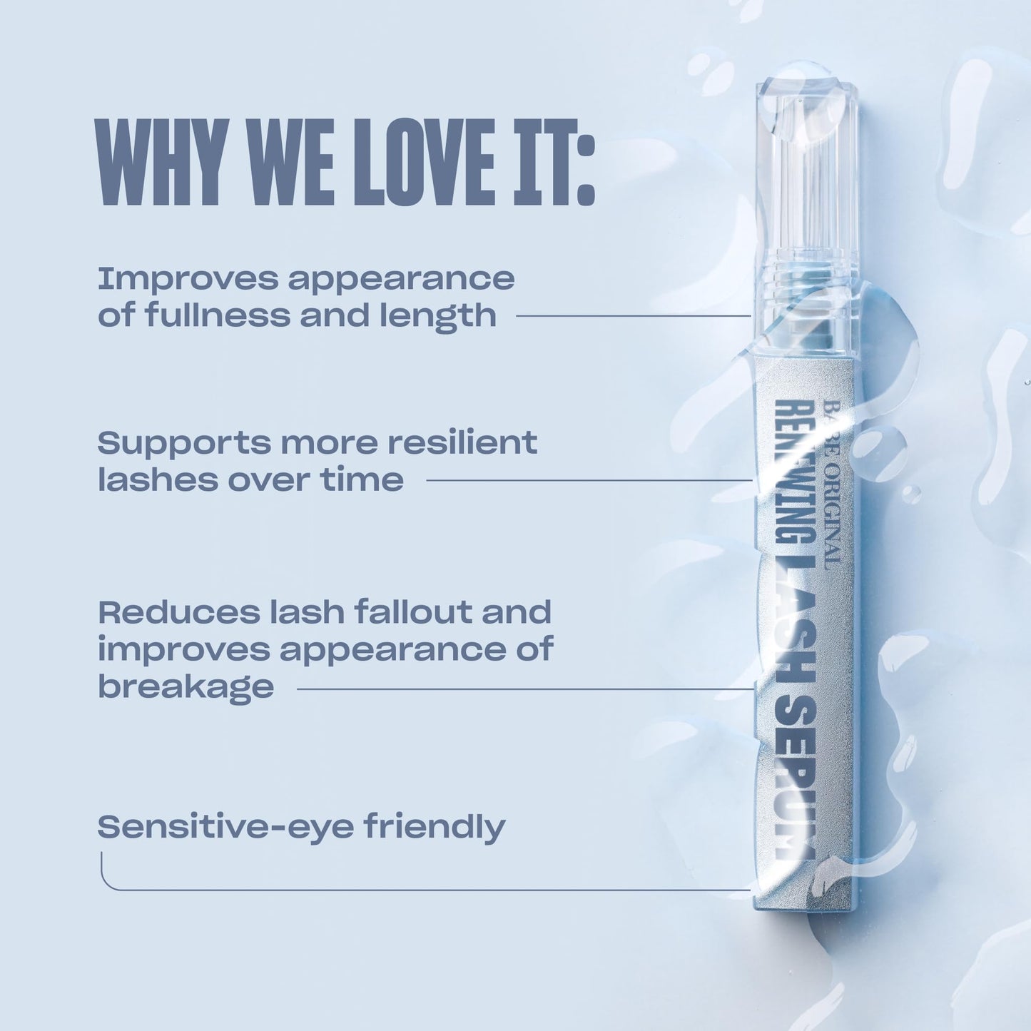 BABE ORIGINAL Renewing Lash Serum - Prostaglandin-Free, Peptide-Infused Gentle Lash Serum for Fuller, Longer-Looking Lashes, Lash Enhancing Treatment Beauty & Personal Care BABE ORIGINAL