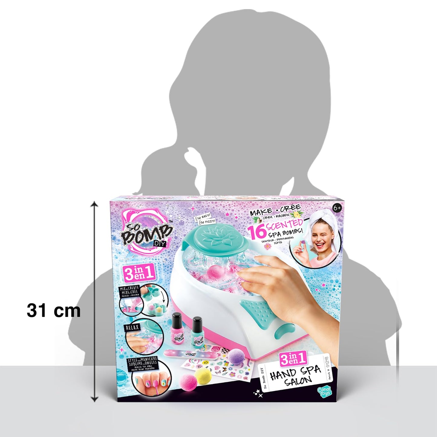 So Bomb DIY Hand Spa & Nail Salon, Make Your Own Bath Bombs, Create a Real Spa Experience at Home! Real Bubbling Hand Bath, So Relaxing! Beauty and Personal Care Canal Toys