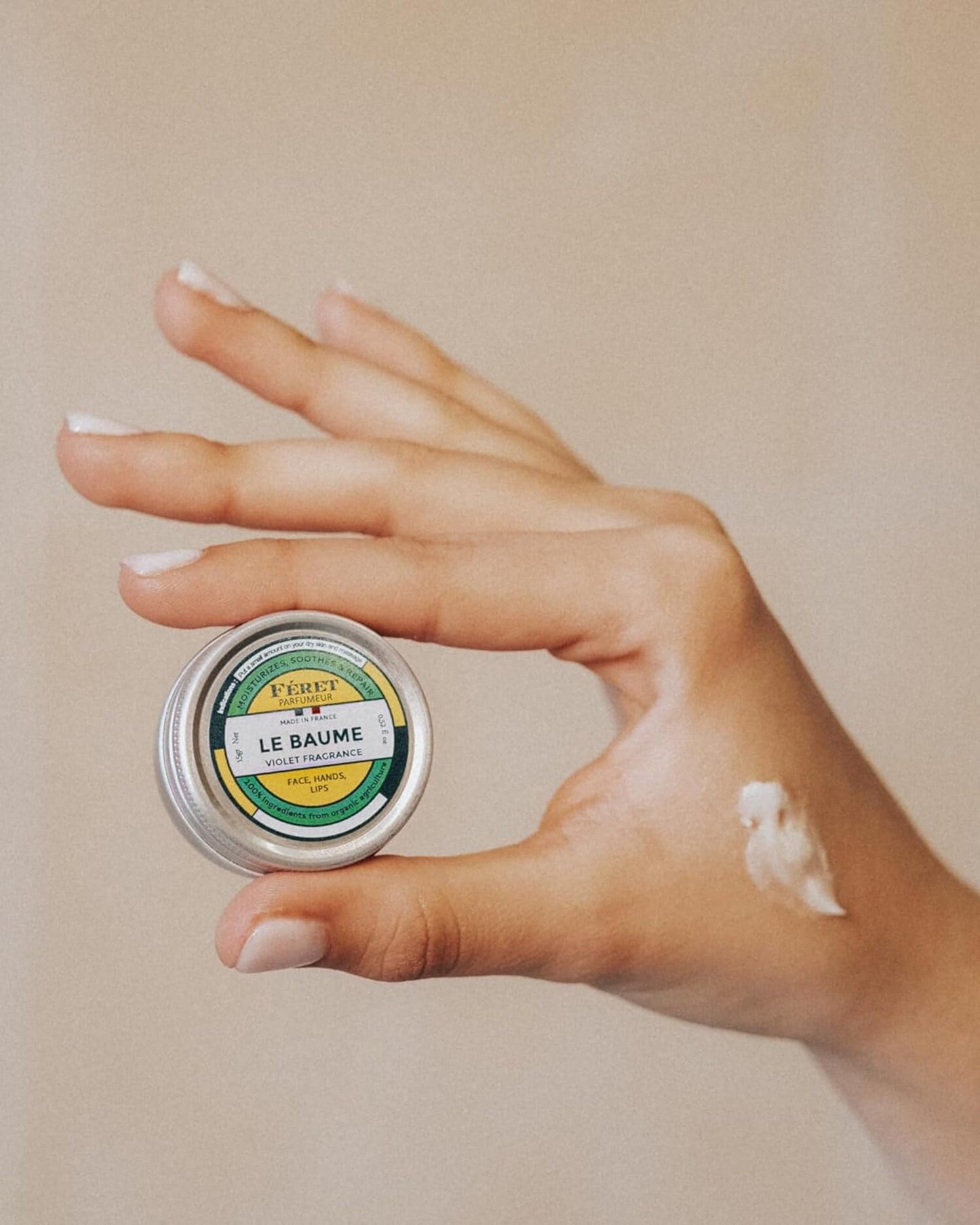 Feret Parfumeur Le Baume Multi-Purpose Balm - Violette - Natural Lip Balm with Shea Butter & Honey - Hydrating Moisturizer for Dry Skin, Lips Beauty and Personal Care Feret Parfumeur