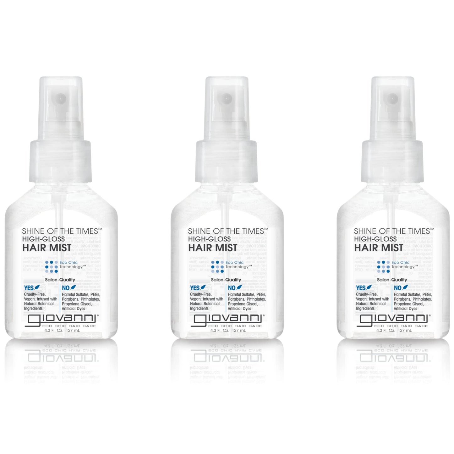 GIOVANNI Shine of the Times Finishing High-Gloss Hair Mist - Anti Frizz, Color Safe, Salon Quality, Cruelty-Free, No Parabens, Infused with Natural Beauty & Personal Care GIOVANNI