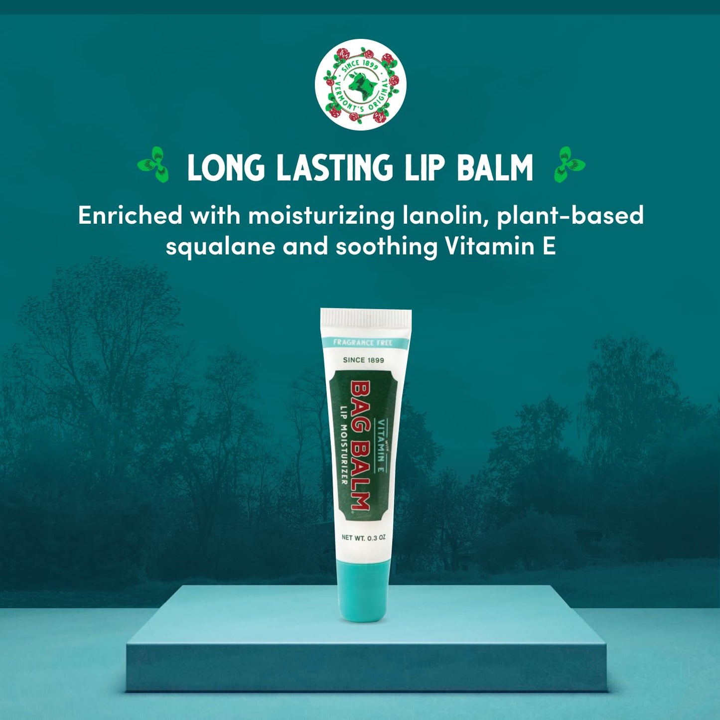 Vermont's Original Bag Balm Fragrance Free Lip Balm with Vitamin E - Pack of 4 0.3oz Tubes Beauty and Personal Care Bag Balm