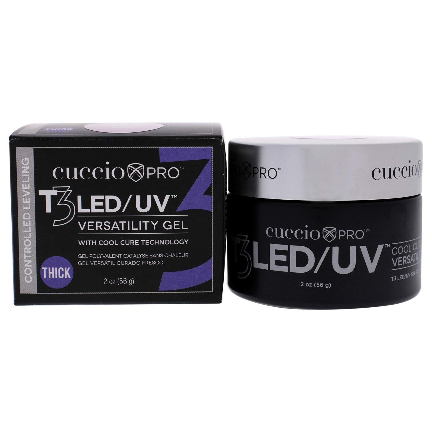 Cuccio Pro T3 LED/UV Cool Cure Versatility Gel - Controlled Levelling - Incredibly Flexible - Strong Adhesion - Thick Viscosity - Fast Application Beauty & Personal Care Cuccio