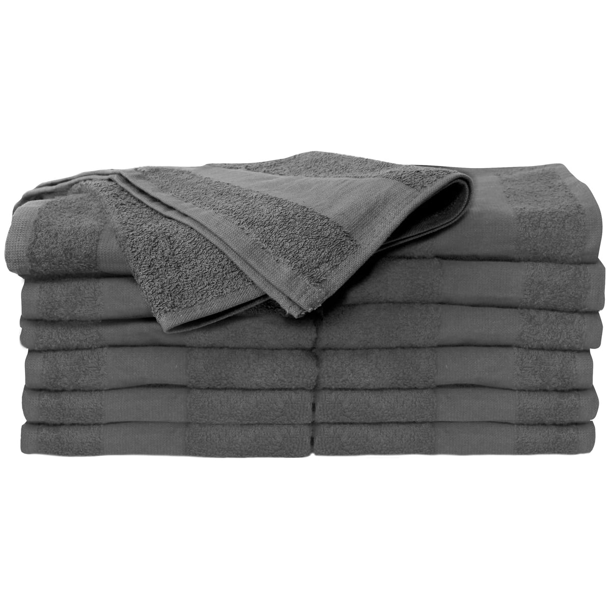 ForPro Premium Bleach Tough Salon Towels, 12ct, Cool Grey, 27" L x 16" W