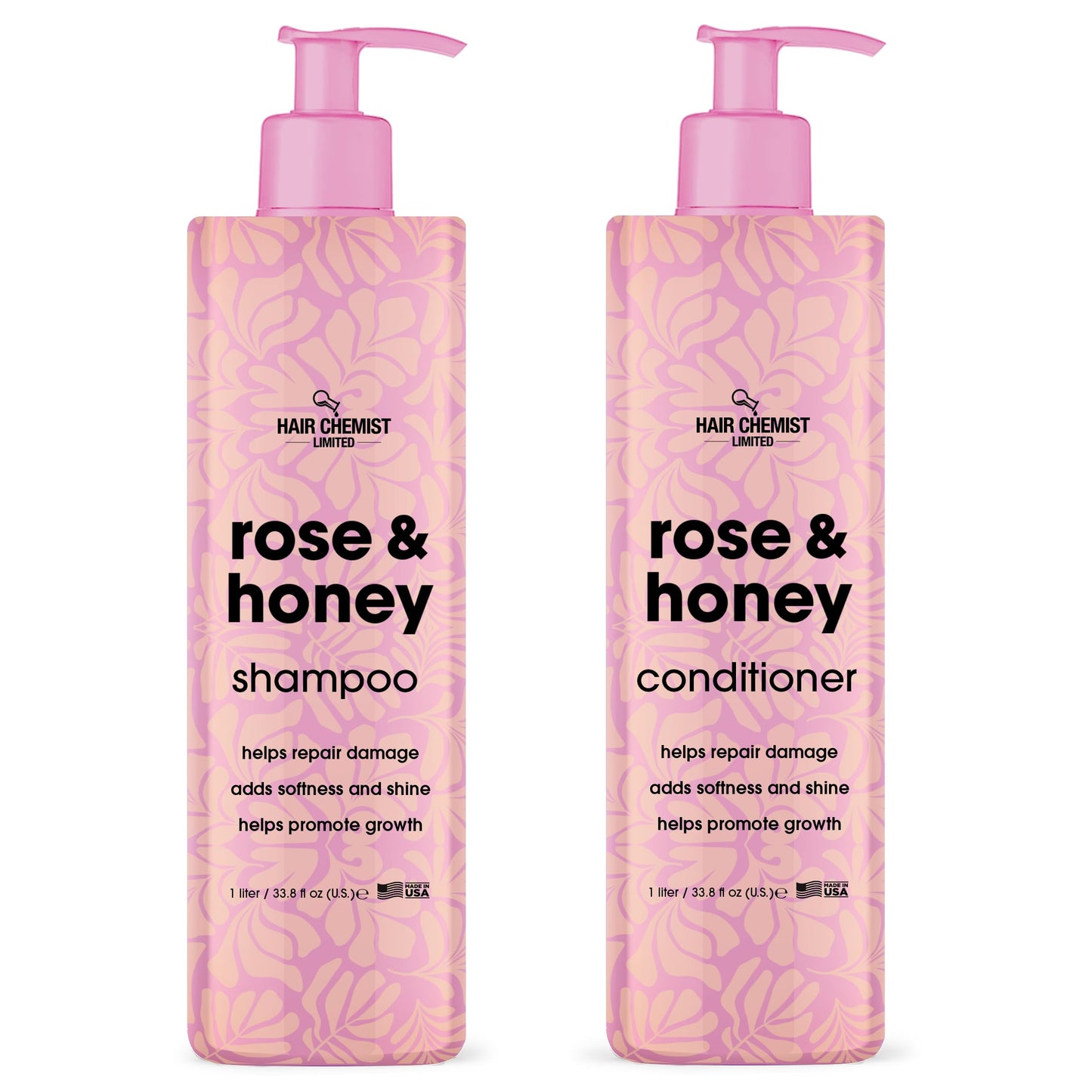 Hair Chemist Rose & Honey Shampoo 33.8 Ounce & Conditioner 33.8 Ounce 2-PC Set Beauty & Personal Care Hair Chemist