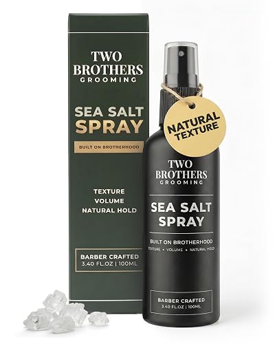 Two Brothers Grooming Sea Salt Spray for Men Hair Texturizing Spray, Volume & Thickness Boost, Matte Finish, Lightweight Natural Hold, Beach Wave Hair Beauty & Personal Care Two Brothers Grooming