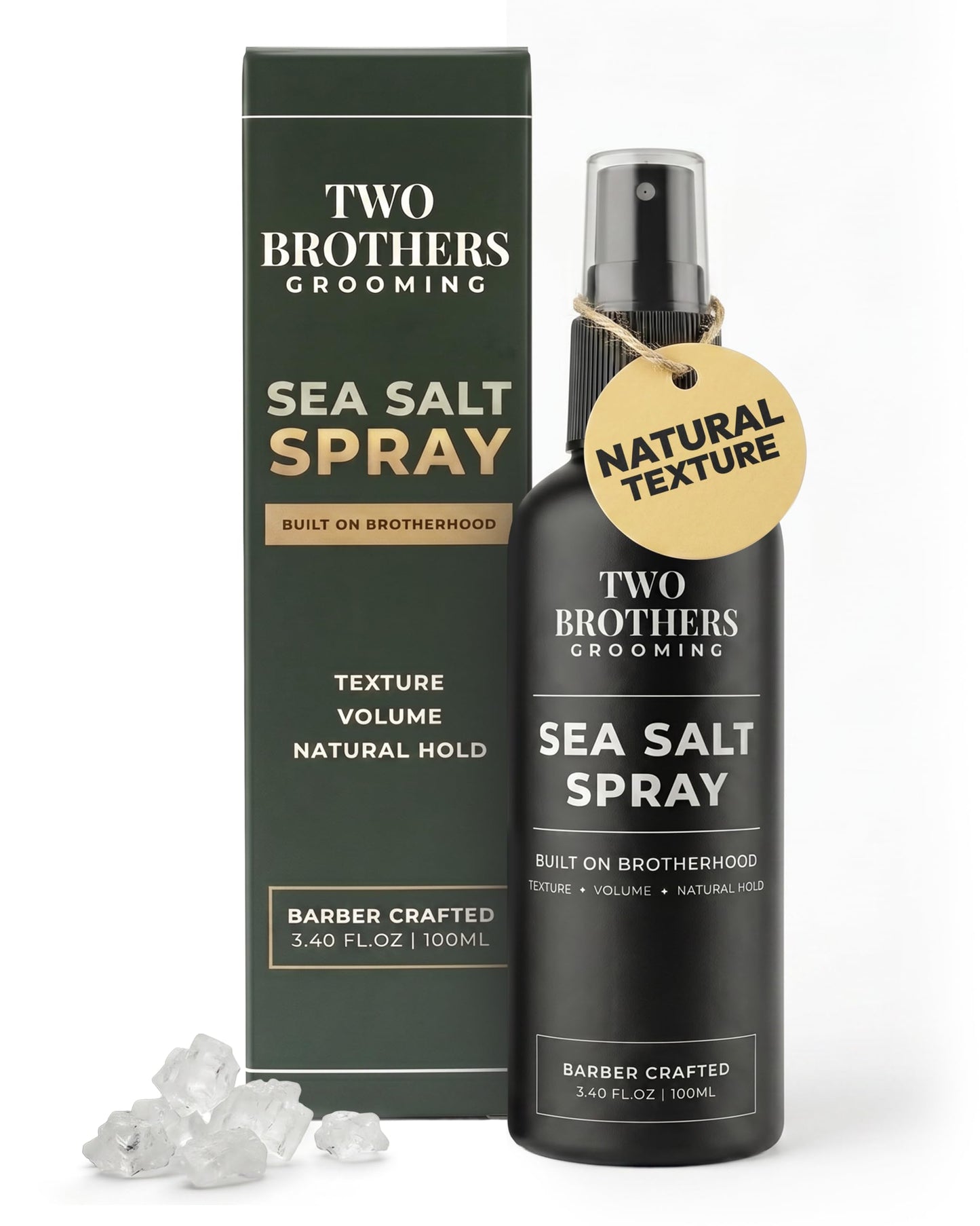 Two Brothers Grooming Sea Salt Spray for Men Hair Texturizing Spray, Volume & Thickness Boost, Matte Finish, Lightweight Natural Hold, Beach Wave Hair Beauty & Personal Care Two Brothers Grooming