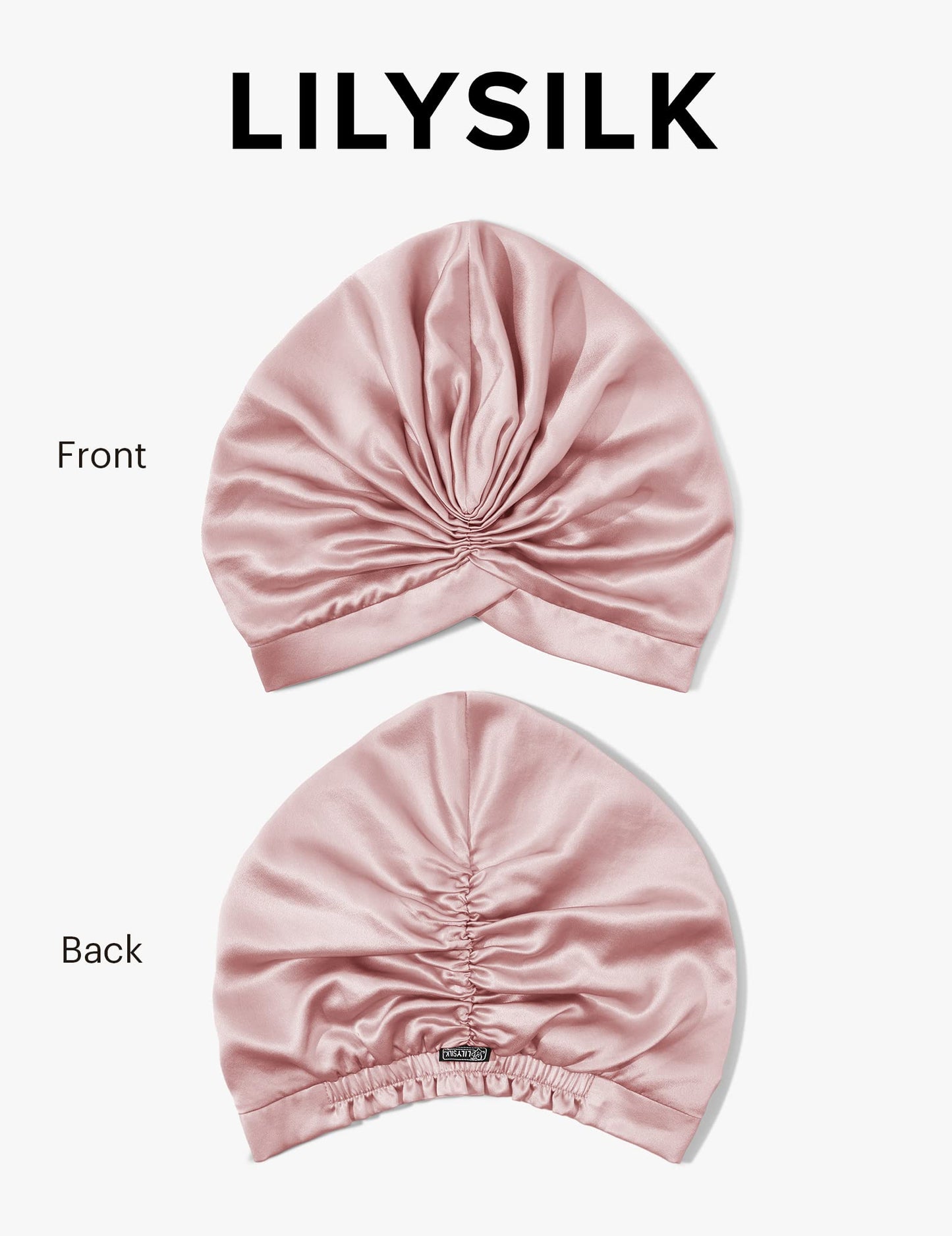 LilySilk Silk Bonnet for Sleeping Womens 100% Mulberry Silk Sleep Cap Hair Wrap for Curly Long Hair Rosy Pink Beauty and Personal Care LilySilk