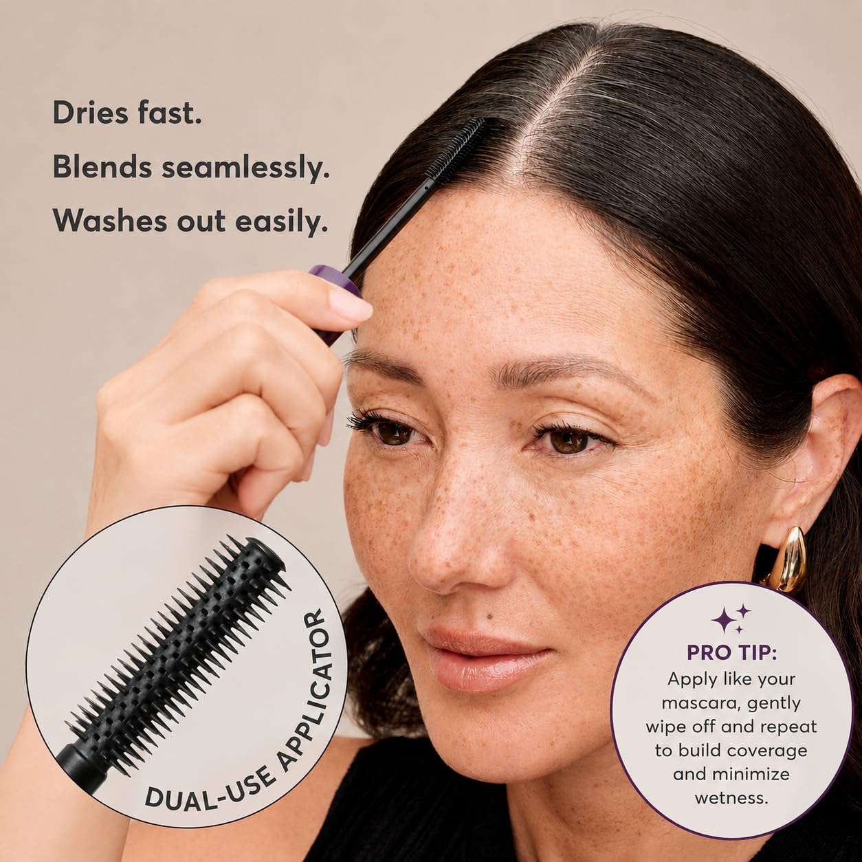 Madison Reed The Gray Escape Hair & Brow Mascara - Quick-Dry, All-Day Gray Coverage for Roots & Brows, Smudge-Proof, Titanium Dioxide-Free, Argan Oil Beauty & Personal Care Madison Reed
