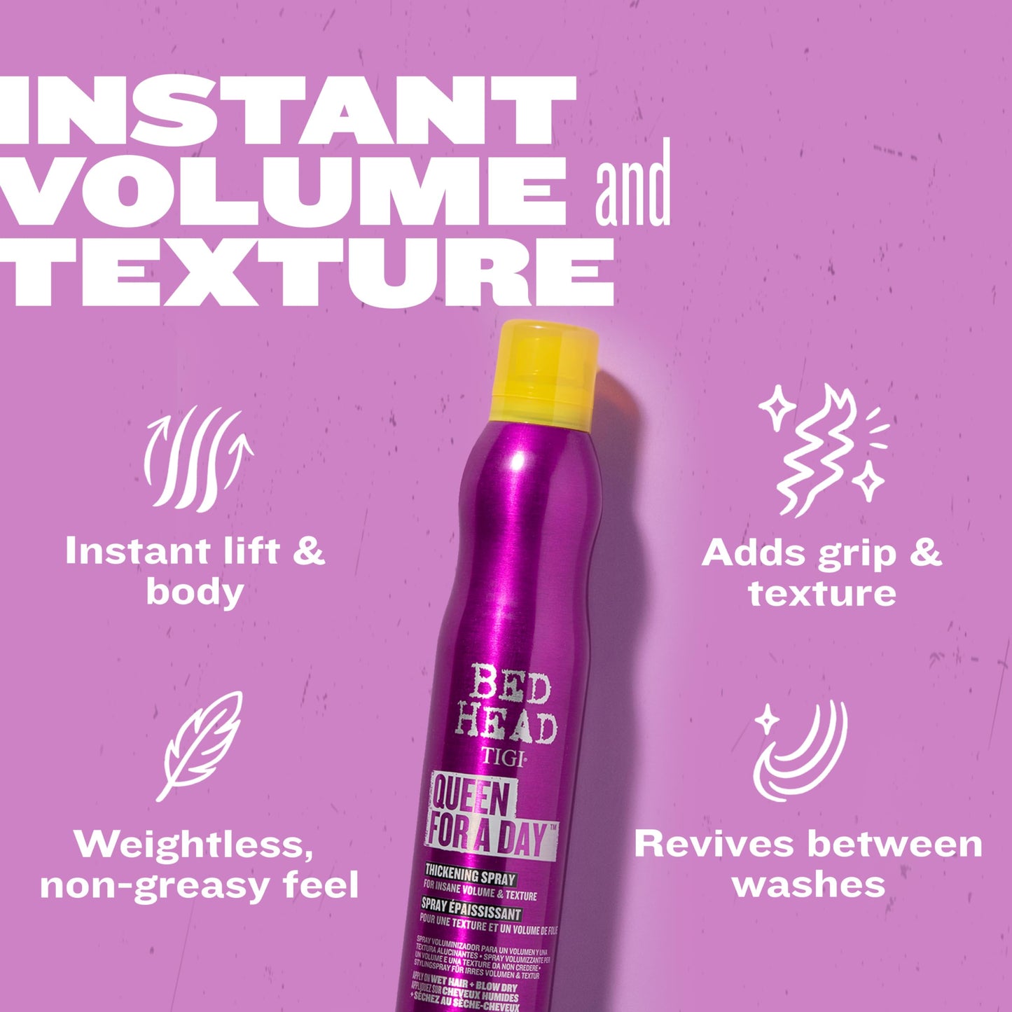 TIGI Bed Head Volumizing Hair Spray, Queen For A Day, for Thickening and Texturizing Fine Hair, 10.5 oz Beauty & Personal Care TIGI