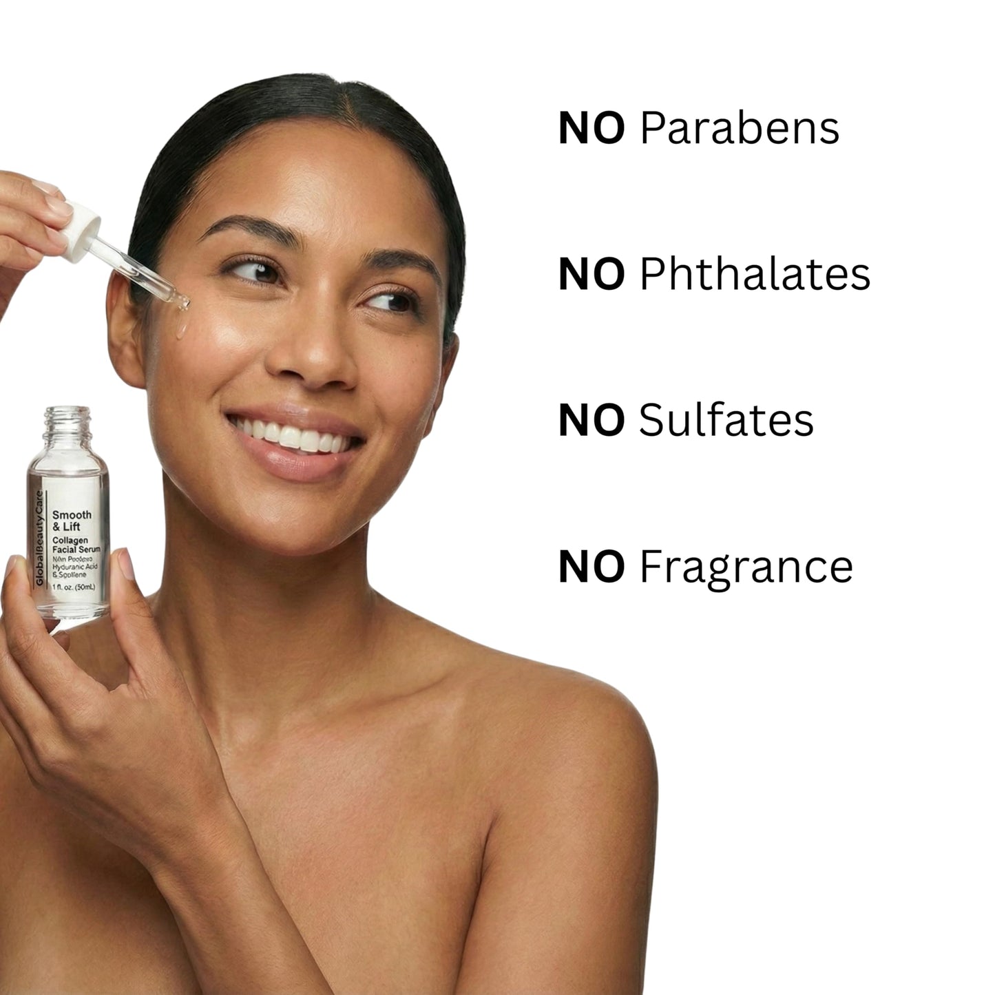 Global Beauty Care Smooth & Lift Collagen Facial Serum Hydrating Face Serum to Support Firm-Looking Skin with Peptides, Hyaluronic Acid & Squalane Beauty & Personal Care Global Beauty Care