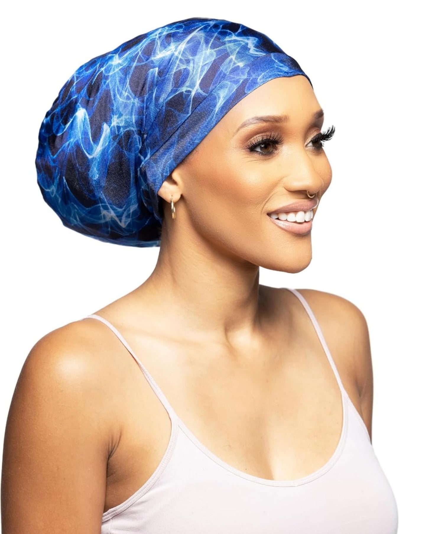 Fairy Black Mother Dreadlocks Locs Bonnet Cap for Men and Women(Blulights, Medium) Beauty and Personal Care My Fairy Black Mother