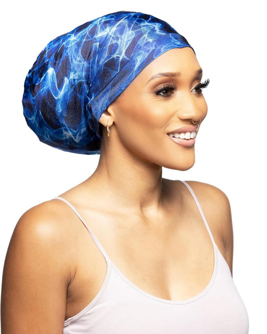 Fairy Black Mother Dreadlocks Locs Bonnet Cap for Men and Women(Blulights, Medium) Beauty and Personal Care My Fairy Black Mother