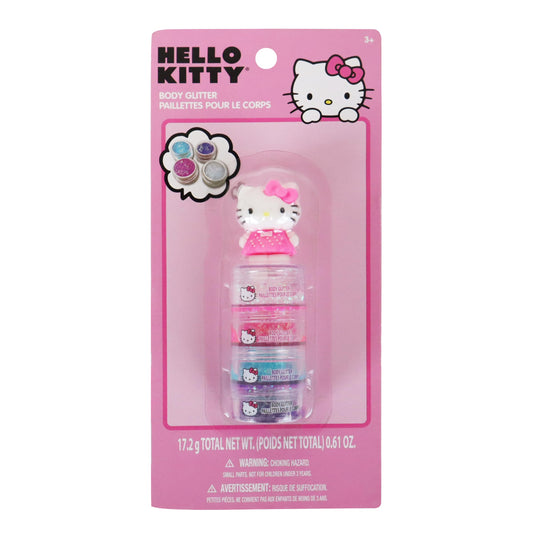 Hello Kitty Body Glitter 4 Pack - Sparkle Makeup Set for Kids & Teens, Party Cosmetics Beauty & Personal Care Townley Girl