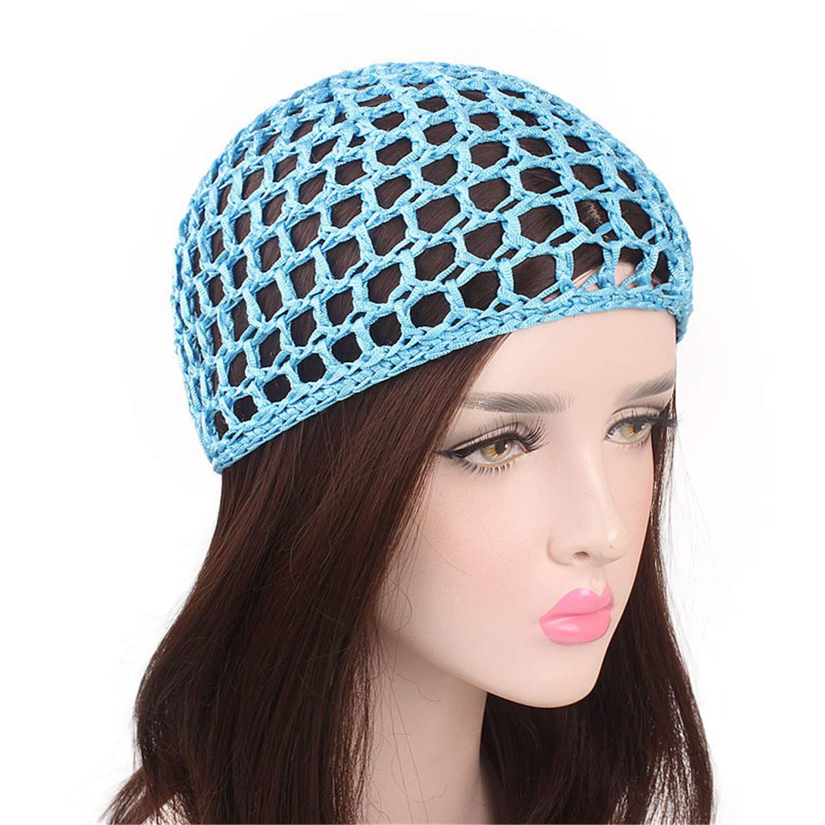 Qianmome Women Soft Rayon Snood Hat Hair Net Crocheted Hair Net Cap Mix Colors Beauty and Personal Care Qianmome