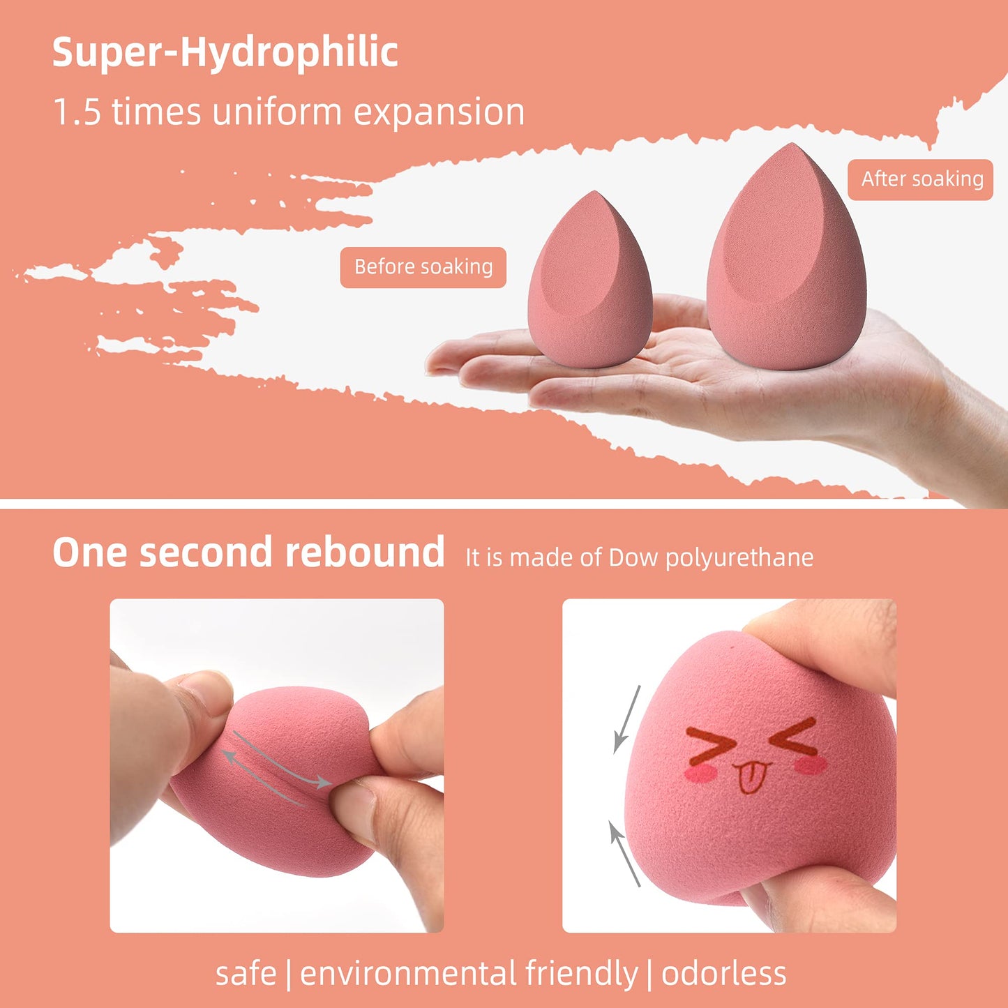 COSTICA Makeup Sponge Set Blender, Beauty Sponge Makeup Blender Flawless for Liquid - Multi Colored 8 pcs Exquisite Packeged Beauty & Personal Care ??? costica