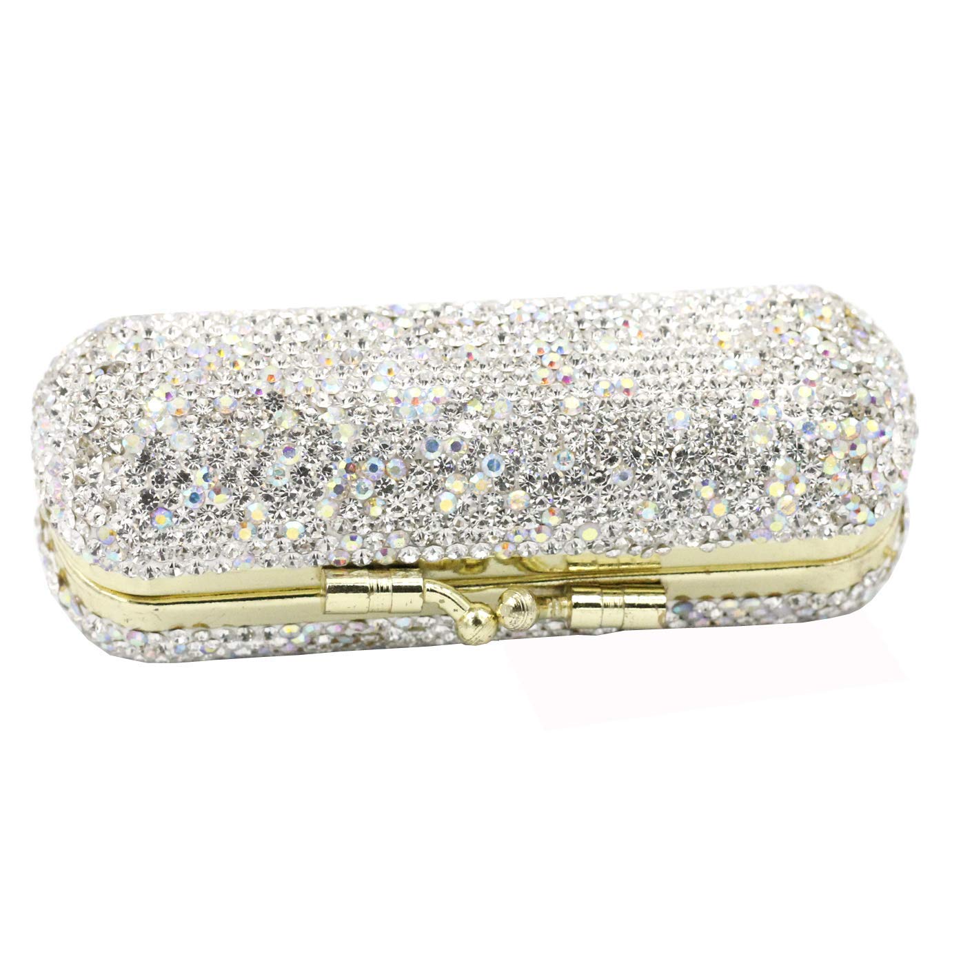 Bestbling Bling Rhinestone Crystal Lipstick Case Holder Organizer bag Cosmetic Storage for Women's Lipstick Jewelry Kit (Silver) Beauty & Personal Care Bestbling