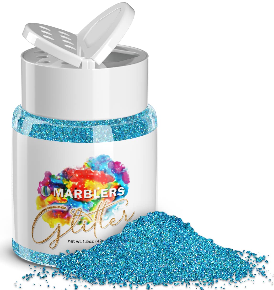MARBLERS Holographic Glitter [Holo Maui] 1.5oz (42g) | Fine | Non-Toxic, Vegan, Cruelty-Free | Face, Body, Eyeshadow, Hair, Festival, Party Makeup | Beauty & Personal Care MARBLERS