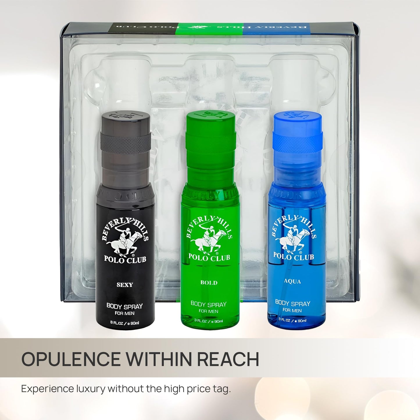 Beverly Hills Polo Club Men's Body Spray Collection Gift Set - 3 Distinct Luxury Designer Scents for Elevated Daily Confidence & All-Day Freshness, 3 Beauty & Personal Care Beverly Hills Polo Club