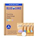 BLUELAND Foaming Hand Soap Refill Tablets, 10-Pack, Fragrance Free, Eco Friendly Cleaning Products, 10 x 9 Fl oz Beauty & Personal Care BLUELAND